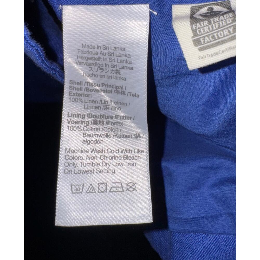 Madewell Linen Blazer Women's Small Electric Blue‎ Wedding Career Workwear Beach - Picture 6 of 7